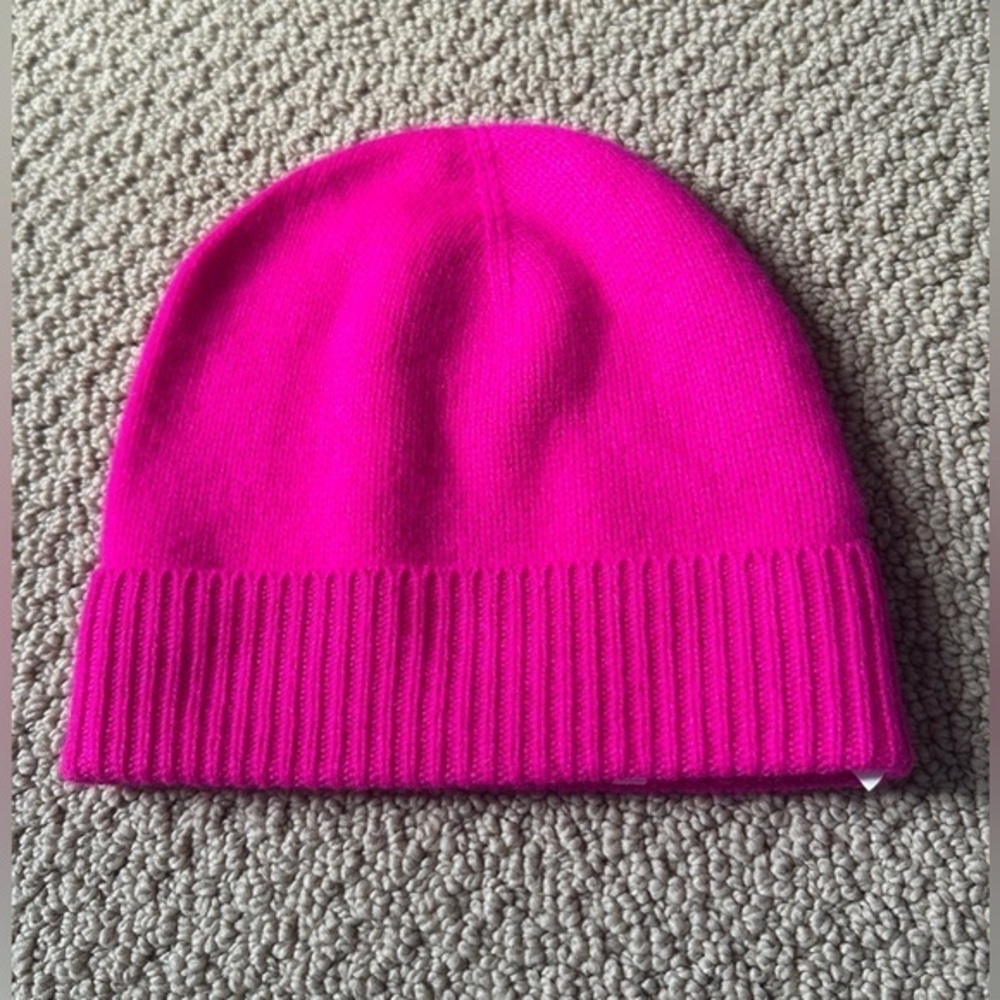 Charter Club Cashmere beanie, fierce pink